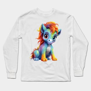 Rainbow Baby Horse Long Sleeve T-Shirt